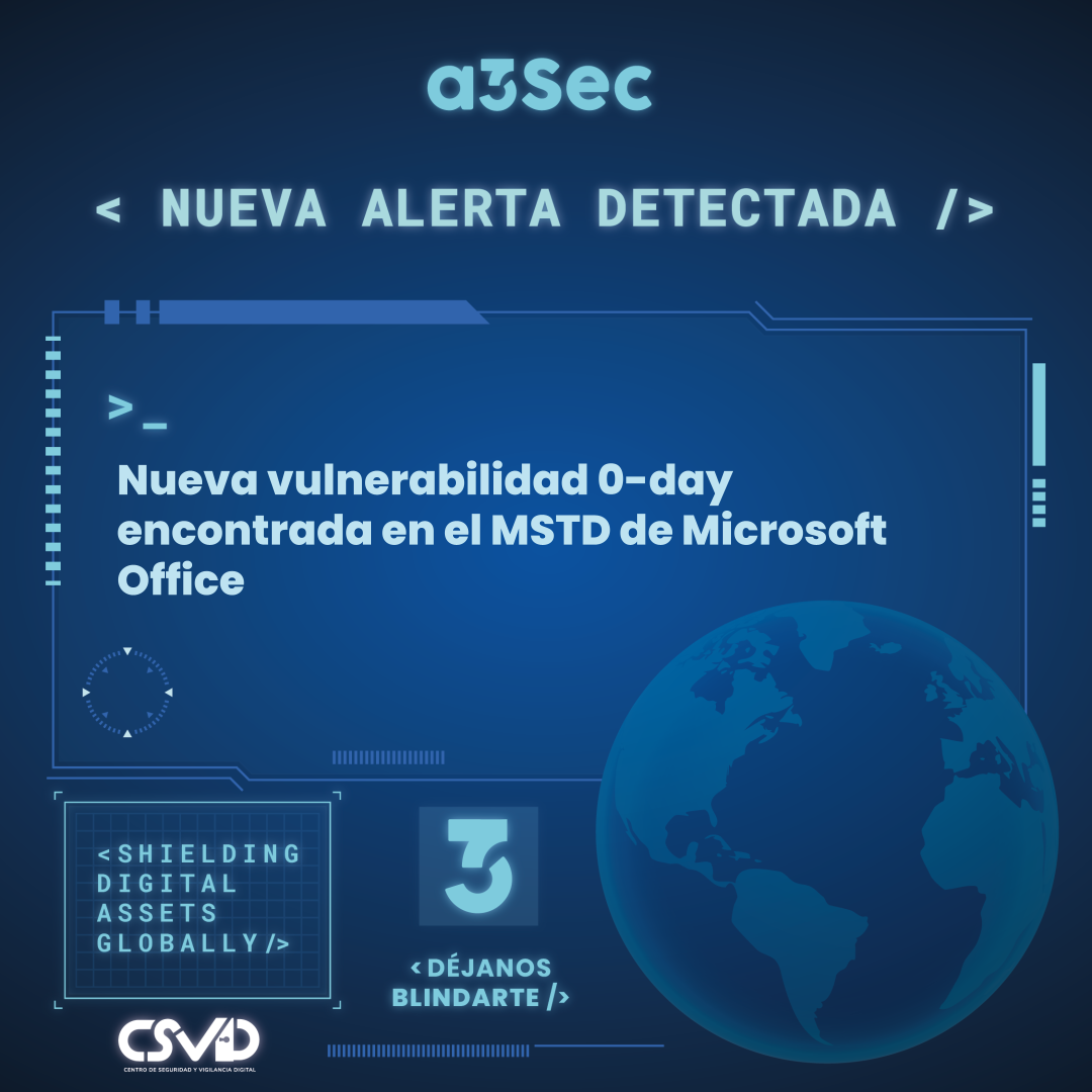 Nueva vulnerabilidad 0-day encontrada en el MSTD de Microsoft Office